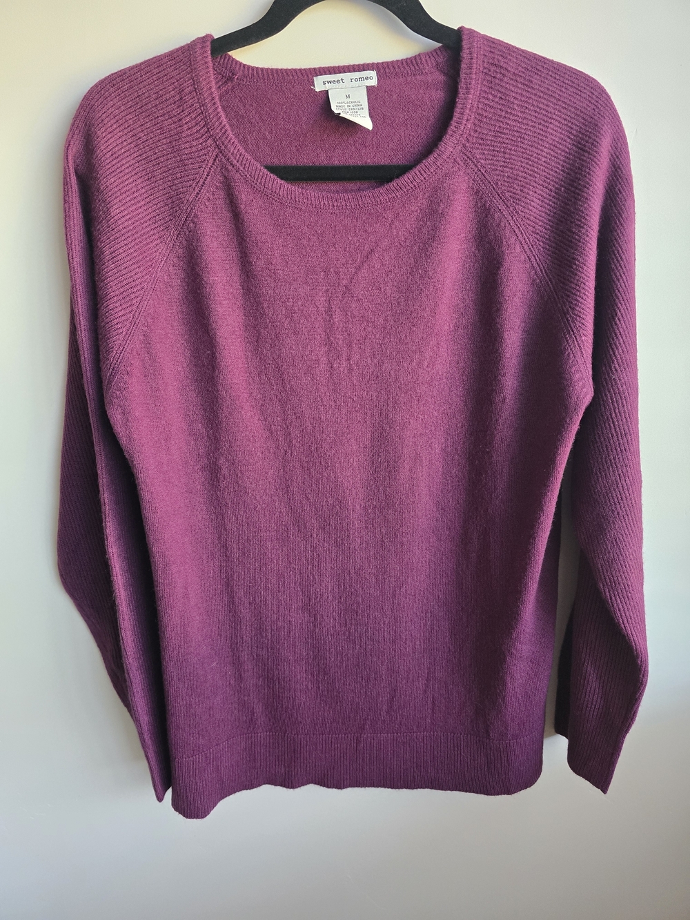 Sweet Romeo Women's Raspberry Crewneck Sweater